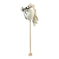 thumbnail image 3 of Fiocias Jouet Cheval en Peluche Perche en Peluche Cheval de Passe-Temps Perche en Bois Poignée Roues Effets Sonores Réalistes Fabriqué à la Main Construction Robuste Convient pour Enfants Cadeau Anniversaire Usage à la Maison Kaki, 3 of 8
