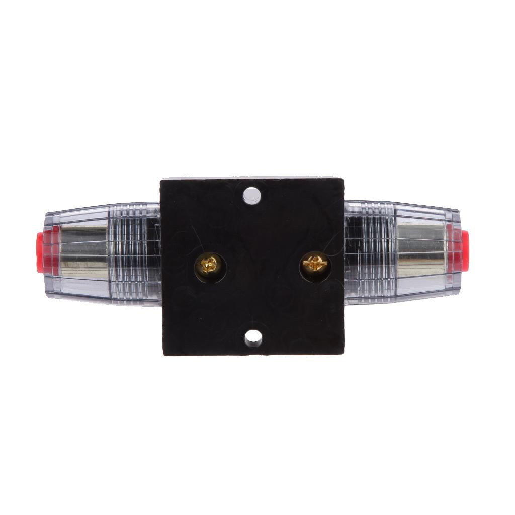 Wzmzjy 60A+30A Auto Car Protection Stereo Switch Fuse Holders Inline Circuit Breaker Reset Fuse Inverter For Car Audio System Protection 12V-24V DC