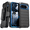 Black / Blue, variant on Defender Case for Google Pixel 10 with Belt Clip, Kickstand, Dual-Layer, Black