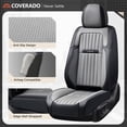 thumbnail image 6 of Coverado Car Seat Covers 2 Seats, Waterproof Faux Leather Front Seat Protectors, Auto Interior Cushions Universal Fit for Most Cars, Black&Gray, 6 of 6