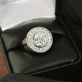 thumbnail image 2 of Forever Jewels 3.10Ct Round Moissanite Men Wedding Pinky Ring 14k White Gold Plated, 2 of 3