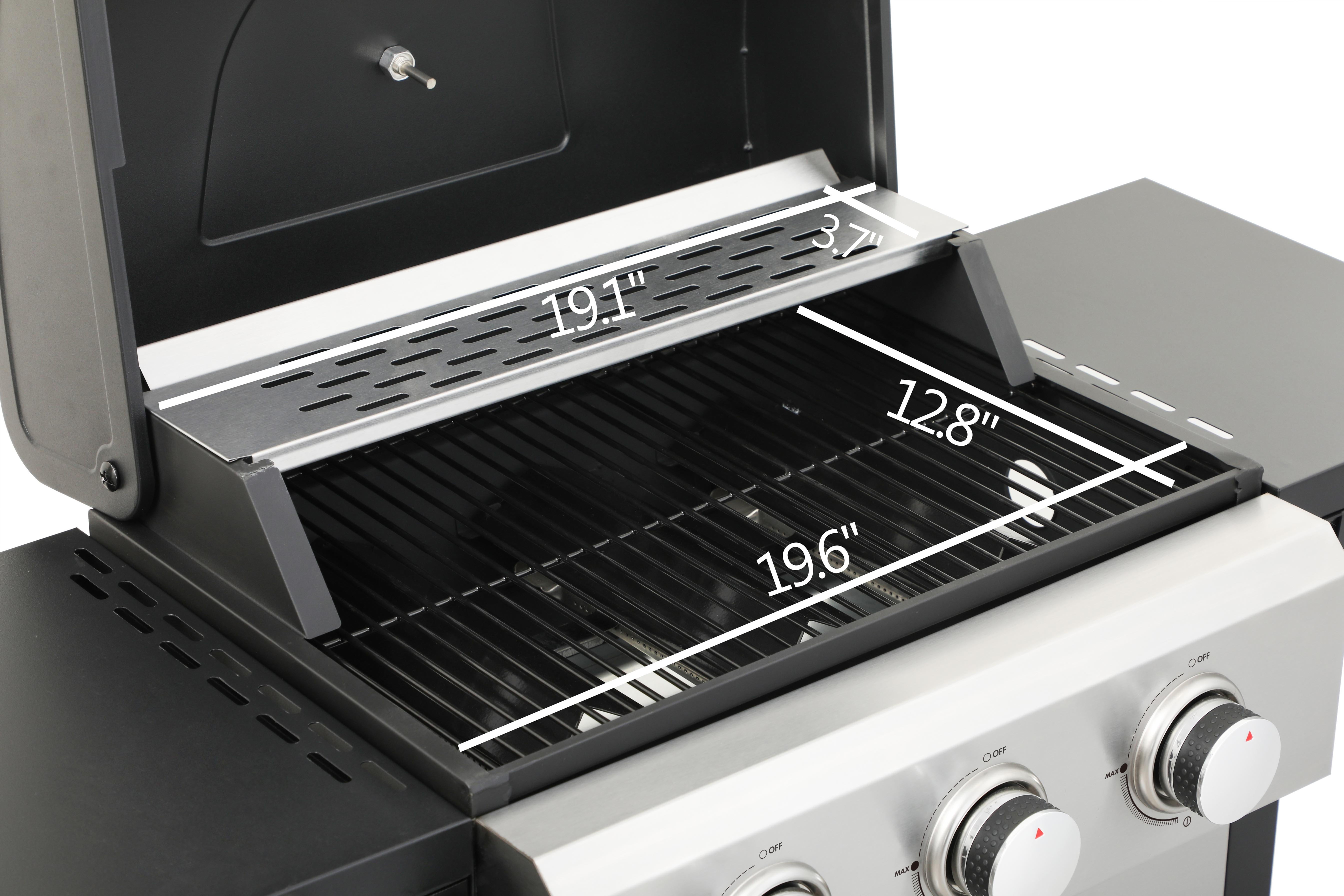 3-Burner Propane Gas BBQ Grill, 25650BTU Stainless Steel Outdoor Barbecue with Foldable Side Tables, Enamel Cooking Grids & Auto Ignition – Perfect for Garden, Patio, and Camping