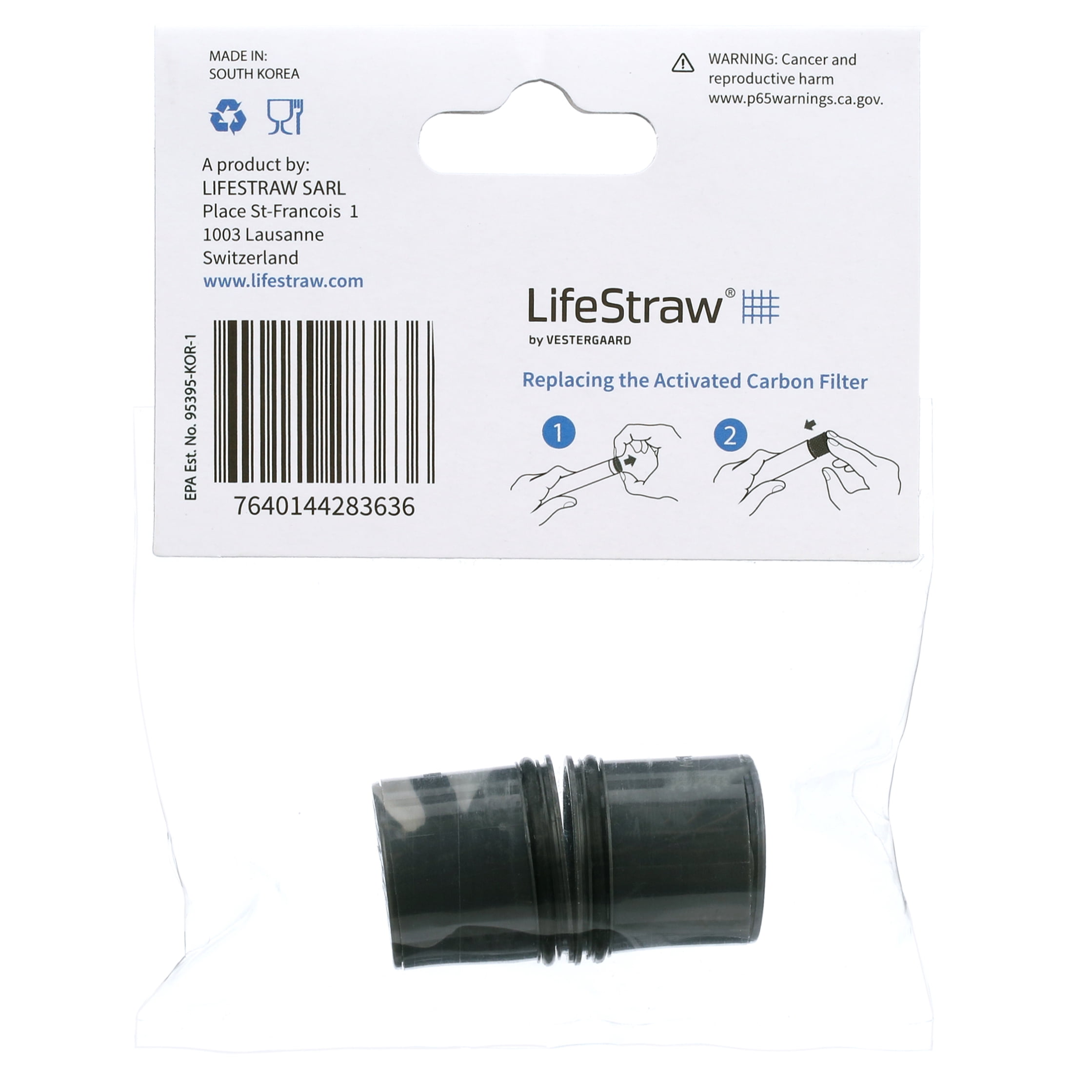 LifeStraw Replacement Carbon Filter for All Go Products - 2pk