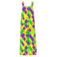 thumbnail image 7 of Moxiu Womens Sequin Jumpsuits Dressy Mardi Gras Outfit for Women Mardi Gras Glitter Printed Wide Leg Jumpsuit Overalls Trendy Adjustable Strappy Rompers 2025 Multicolor,L, 7 of 7