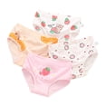 thumbnail image 1 of Akiihool Rubber Underwear for Potty Training Baby Girls Diaper Covers Ribbed Ruffle Solid Triangle Baby Girl Shorts Summer Toddler Underwear (Red,6-8 Years), 1 of 4