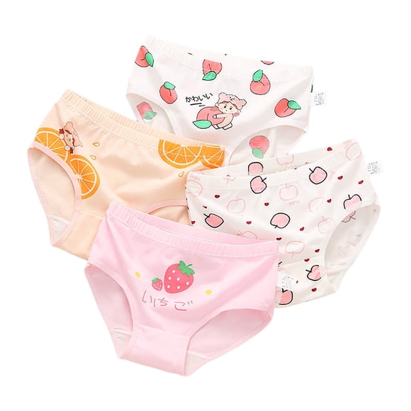 Yammkia Girls Striped Underwear Girls Organic Underwear, Brief & Hipster, Toddler & Girl Sizes, Pure Comfort Organic Cotton Panties(Red,XL)
