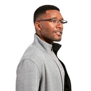 Ironman Rectangle Gunmetal Reading Glasses 1.25