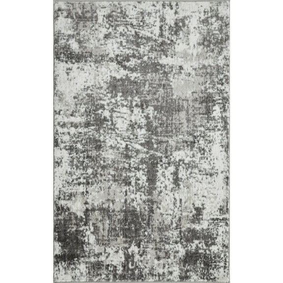 Loomaknoti Rhane Alelone 3' x 5' Gray Abstract Indoor Accent Rug