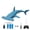 Blue, variant on 2.4 GHz RC Shark, Remote Control Shark for Pool with Water Spray, Diving & Swinging, RC Shark Boat for Pool Pond Lakes Outdoor, Outdoor Water Gifts
