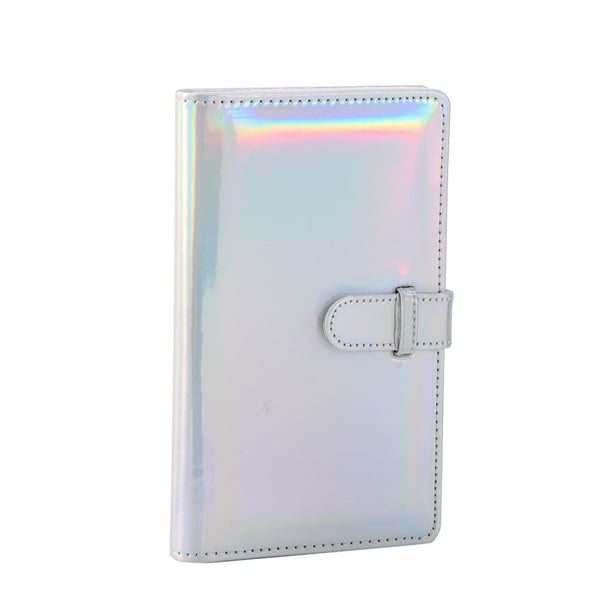 Álbum de fotos de 96 bolsillos para cámara Fujifilm, cámara e impresora instantánea Álbum de fotos de 3 pulgadas, álbum de tarjetas con soporte para fotos, negocios(Magic Silver)