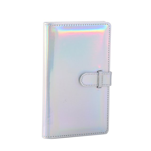 Álbum de fotos de 96 bolsillos para cámara Fujifilm, cámara e impresora instantánea Álbum de fotos de 3 pulgadas, álbum de tarjetas con soporte para fotos, negocios(Magic Silver)