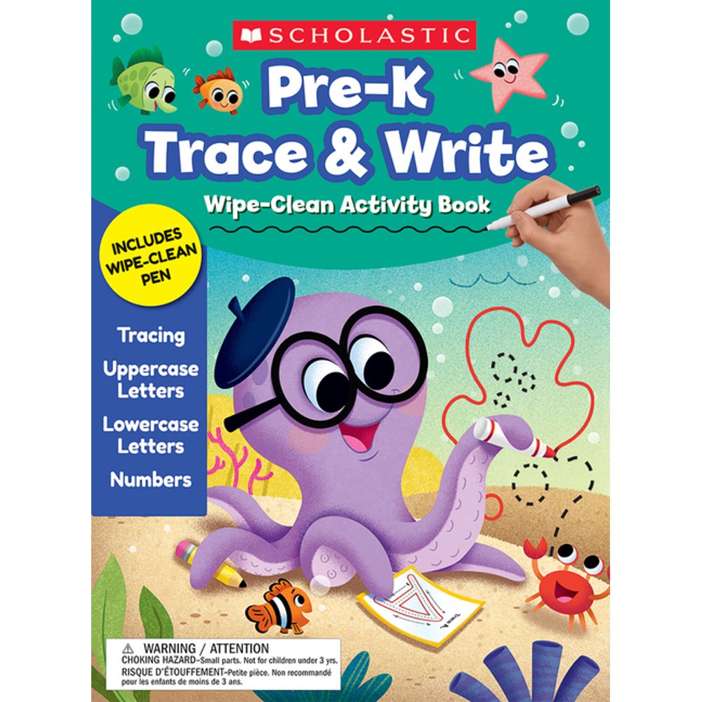 PreK Trace & Write WipeClean Activity Book (Paperback)