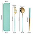 thumbnail image 1 of Portable Travel Tableware Set 304 Stainless Steel Cutlery Set Knife Fork Spoon Portable Cutlery Set With Case Kid School Cutlery, 1 of 5