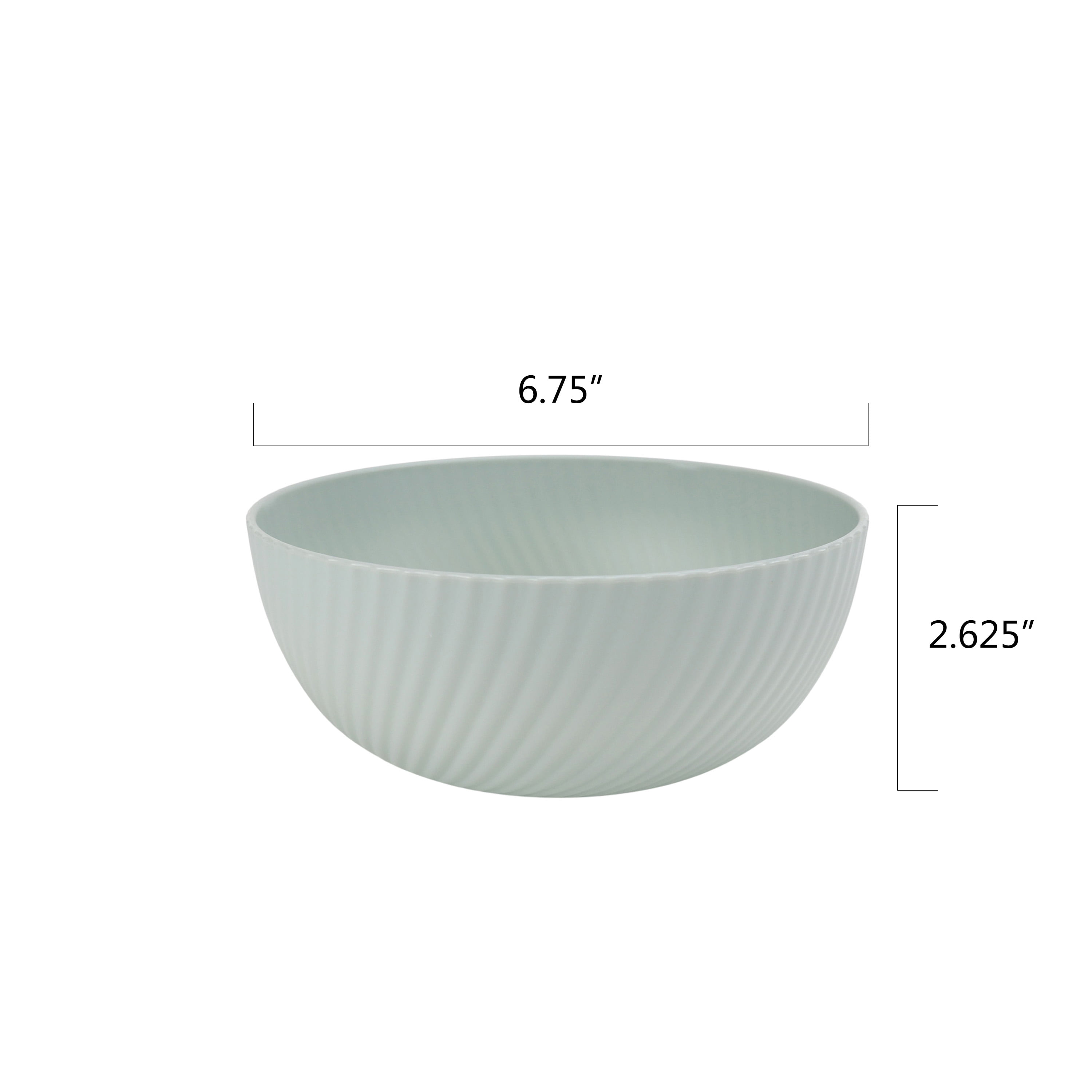 Mainstays 30-Piece Plastic Swirl Pattern Dinnerware Bundle Set, Soft Green