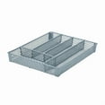 thumbnail image 4 of Cutlery Tray Organizer Small Kitchen Drawer Metal Mesh Five Compartments Storage, 4 of 5