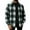 Green, variant on ZCFZJW Mens Flannel Shirts Long Sleeve Lightweight Plaid Shirt Casual Button Down Shirts Fall Winter Plush Thick Warm Shacket Jacket Black L