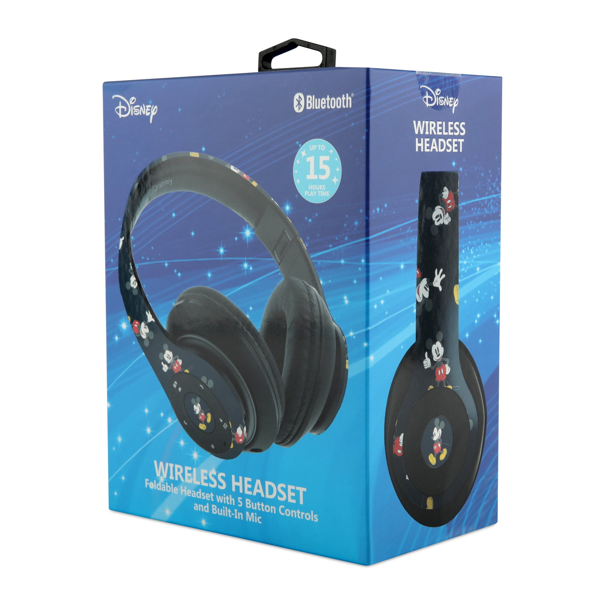 Disney Mickey Mouse wireless over-ear headphones with microphone, Bluetooth
