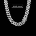 thumbnail image 4 of Width 15-20mm Big Iced Out Cuban Link Chain, Extra Shiny Hip Hop Cuban Link Chain for Men, Solid Thick Mens Miami Cuban Link Necklace, 16-24 Inches - Gift Box Included, 4 of 7