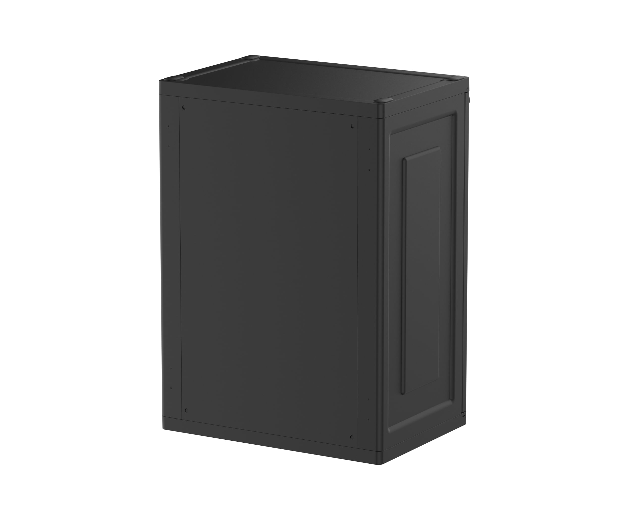 Hyper Tough Plastic Garage Cabinet 2 Shelf 18.5Dx25.47Wx35.43"H, Black Finish