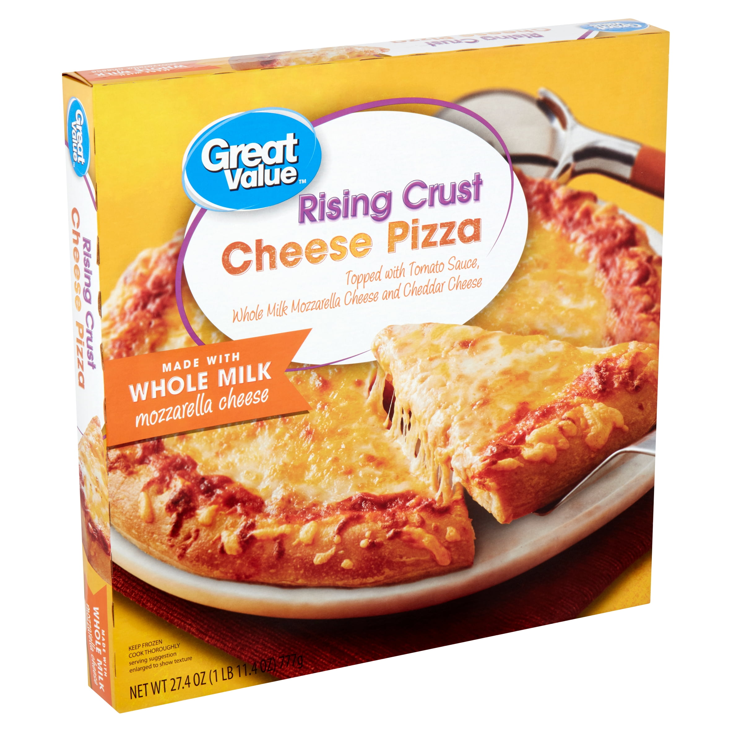 Great Value Rising Crust Cheese Pizza 27 4 Oz Frozen Walmart Com