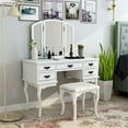thumbnail image 2 of Furniture of America Coriander Wood 3-Piece Bedroom Vanity Set in White, 2 of 8