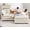 Beige, variant on Tmsan Black Deep Seat Sectional Sofa,76.7" Modern Chenille Comfy Upholstered Modular Sofa, with Ottoman,L Shaped Couch for Living Room, Apartment, Studio, Office