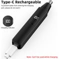 thumbnail image 3 of Nose Hair Trimmer Rechargeable Cordless Painless Ear Eyebrow Trimming Tool Dual Edge Blades Razor Easy Cleansing with LED Light for Man Woman (Black), 3 of 6