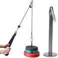 thumbnail image 3 of HUGFEGWE Fitness Barbell Slice Support Frame, Durable Steel Fitness Weight Loading Pin, Barbell Rack Serving Tray, Lat Pulley System with Loading Pin for Pulley Cable System and pinch gripp Training, 3 of 7