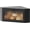 Black, variant on Corner Bread Box for Kitchen Countertop - Bamboo Wood, Wavy Acrylic Door, Bread Storage Container, Large Bread Holder (White, Medium)