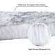 thumbnail image 4 of Nvzi hite Faux Fur Sheepskin Chair Cover Seat Cushion Pad Super Soft Area Rugs for Living Bedroom Sofa (1.6ft x 1.6ft, White-Grey Tip), 4 of 5