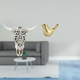 thumbnail image 2 of Escultura de pared de calavera,Estatua de resina con cabeza de vaca para decoración de pared y hogar,Adornos de diseño de patrón de decoración de pared de cabeza de vaca,Figura de, 2 of 8
