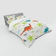 thumbnail image 3 of Ambesonne Cartoon Bedding Set 3 Pcs, Prehistoric Wildlife, Twin, Multicolor, 3 of 3