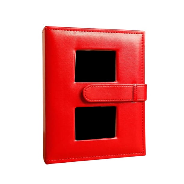 Inteprter Álbum de fotos de 6 pulgadas, tipo de página central, colección de imágenes ligera, elegante accesorio portátil para el hogar, galería de Almacenamiento y organización del hogar Rojo Inteprter HA074247-01