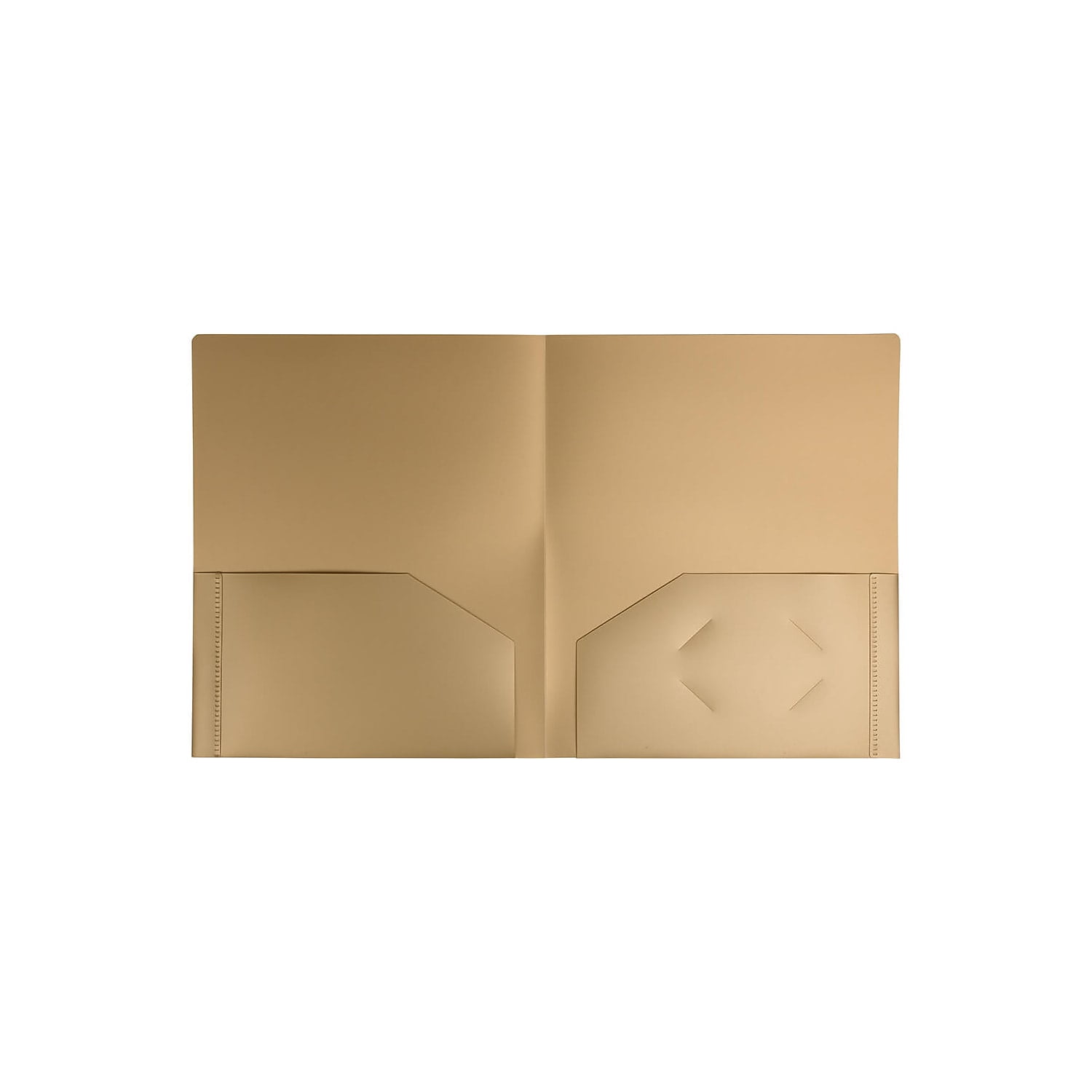 JAM Paper 2-Pocket Heavy Duty Plastic Folders Gold 108/Pack (383Hgob) 383HGOB