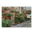 thumbnail image 1 of Italian Cutting Board, Street View of a Small Renaissance Town with Floral Porches and Rock Mediterranean, Decorative Tempered Glass Cutting and Serving Board, Small Size, Multicolor, by Ambesonne, 1 of 1