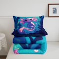 thumbnail image 5 of Manfei Kawaii Axolotl Twin Comforter Sets,Colorful Salamander Bedding Set,Navy Blue Reversible,2-Piece,1 Comforter and 1 Pillowcase, 5 of 7