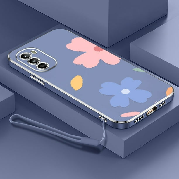 Funda Motorola Moto E20 E40 Edge 20 Estilo De Flores Simple Galvanizada TPU Silicona Suave Carcasa Cámara
