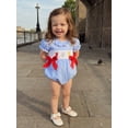 thumbnail image 5 of BemeyourBBs Newborn Baby Girl Summer Clothes Infant Baby Girl Caryfish Outfit Plaid Smoked Bubble Romper Lobster Embroidery Ruffles Short Sleeve Bodysuits Jumpsuits Playsuit, 5 of 9