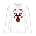 thumbnail image 4 of Visit the JURANMO Store Trendy Tee Tops for Men Christmas Santa Graphic Long Sleeve Casual T Shirts Big and Tall Novelty Xmas Tees White L, 4 of 6