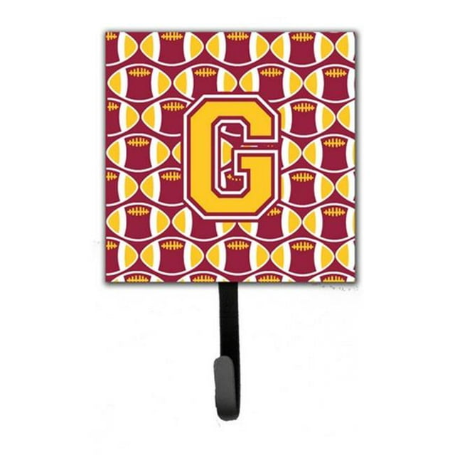 Letter G Football Maroon & Gold Leash or Key Holder