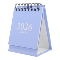 OULII 2026 Sky Blue Desk Daily Calendar with Foldable Stand for Office and Home Use