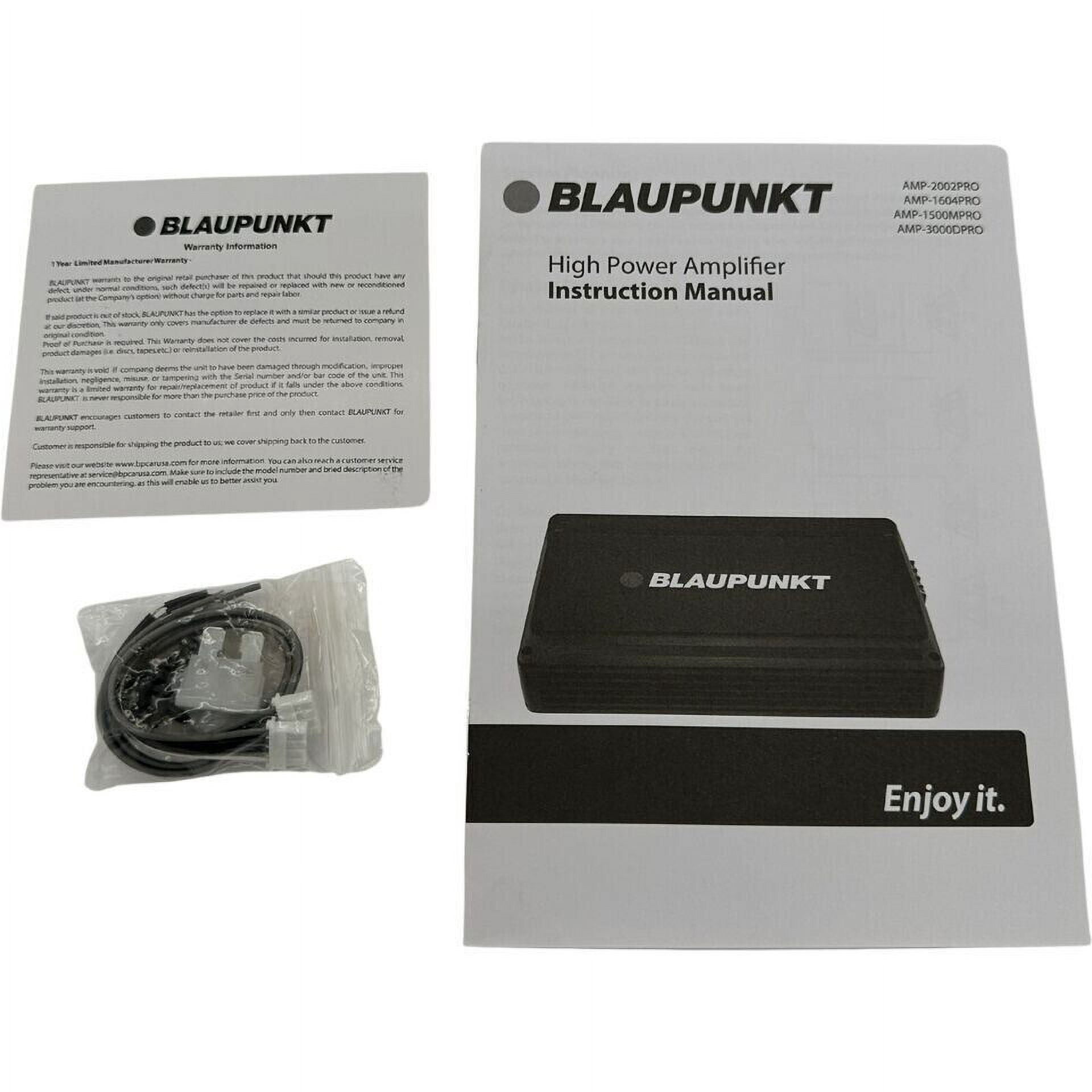 BLAUPUNKT 1604PRO Car Audio 4-Channel Amp Amplifier 1600 Watts Max Peak Power