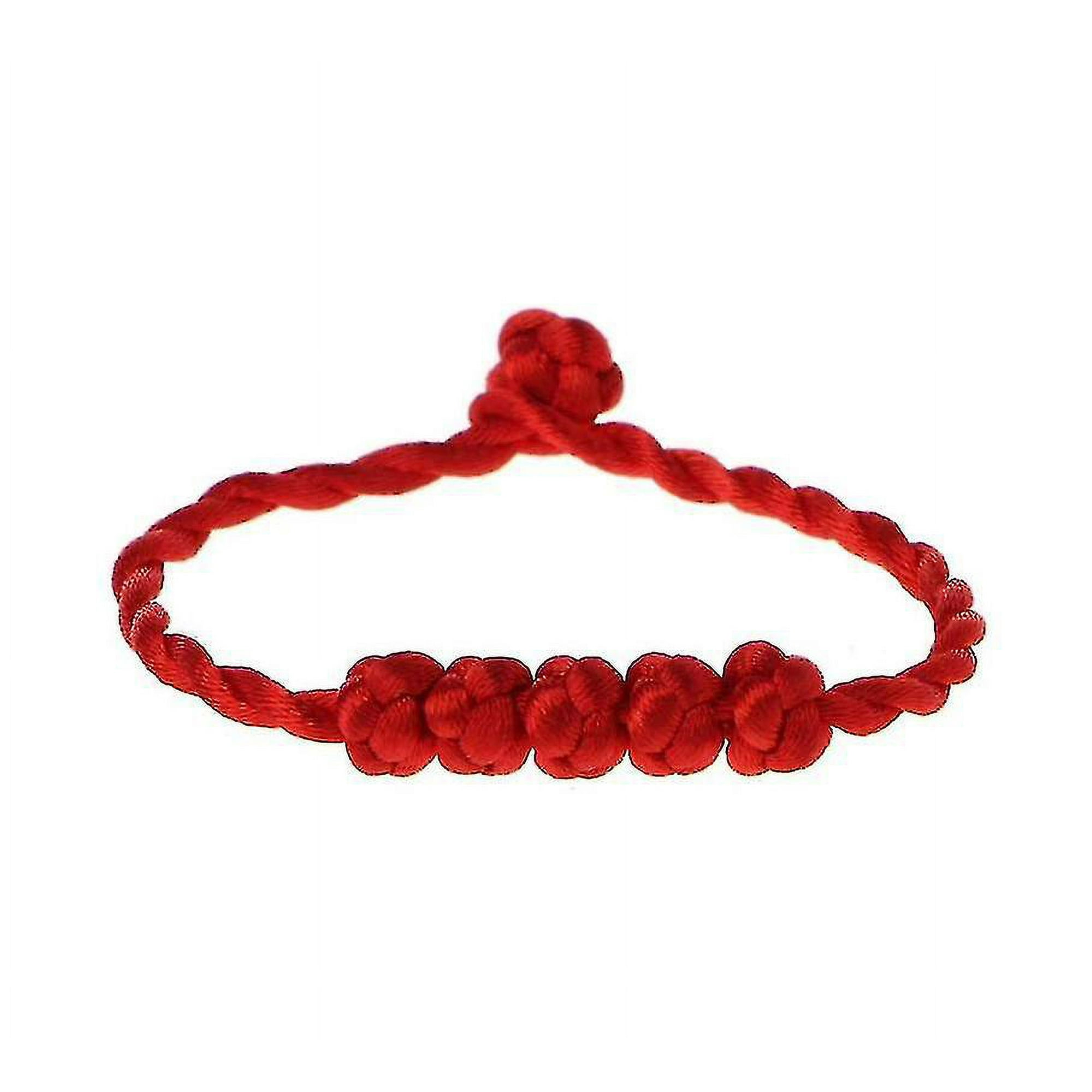 Lucky bead red string bracelet deals