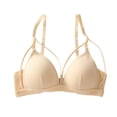 thumbnail image 2 of ZHENHONG Women's Cut Out Contrast Mesh Wireless Bra Sleeveless Triangle Bralette Bra for Daily Wear Wireless Bras for Women, 2 of 7