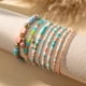 thumbnail image 2 of Pulseras bohemias para mujer Pulsera elástica de cuentas de colores multicapa Pulseras con dijes de cuentas Joyería hecha a mano, 2 of 5
