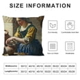 thumbnail image 5 of Johannes Vermeer Throw Pillow Cases Outdoor Pillow Cases Square Decorative Cushion Covers, 5 of 5