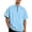 Light Blue, variant on Golf Shirts for Men Half Zipper Relaxed Fit Drop Shoulder Summer Tee Classic Breathable Comfortable Style Solid Top, 3XL