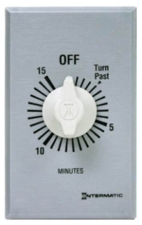 Intermatic FF15MC 15-Minute Spring Loaded Wall Timer, Brushed Metal by Intermatic