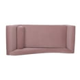 thumbnail image 5 of GDF Studio Jakyrah Contemporary Chaise Lounge with Scroll Arms, Dusty Blush Velvet and Dark Brown, 5 of 11