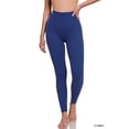 thumbnail image 3 of ZENANA Ribbed Seamless High Waisted Full Length Leggings, 3 of 11